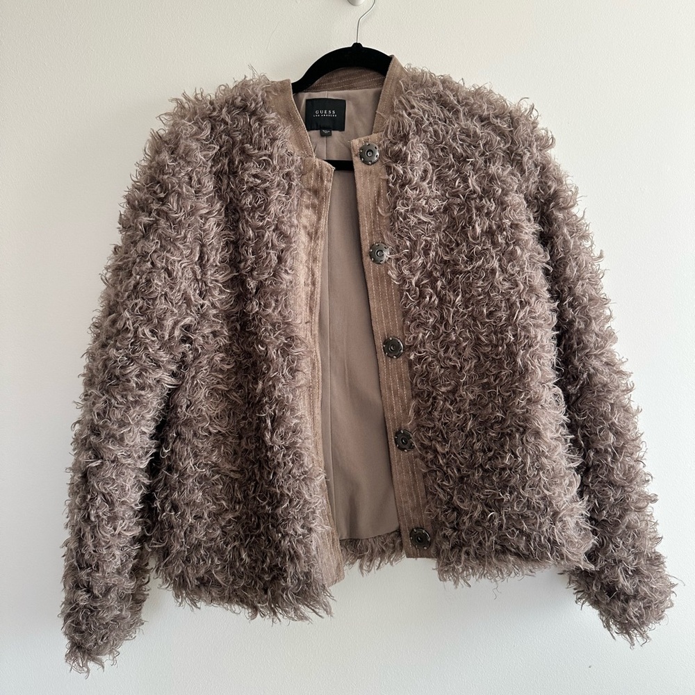 NWOT Guess Women’s Sherpa Jacket - XS